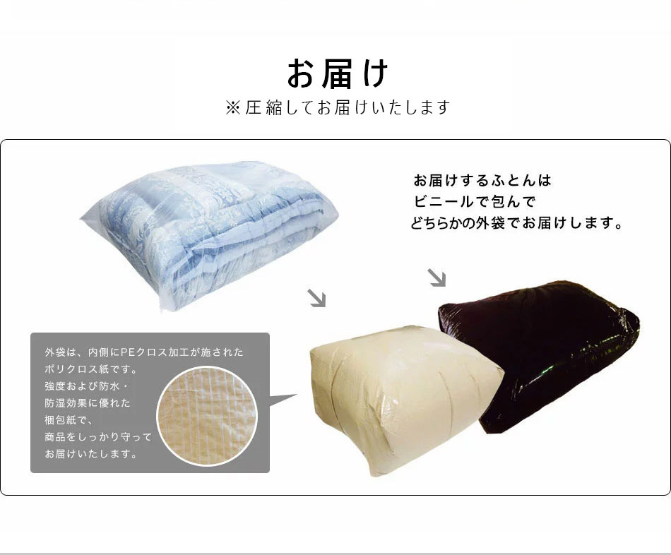 【敷布団】(固綿入り)　セミダブルロング