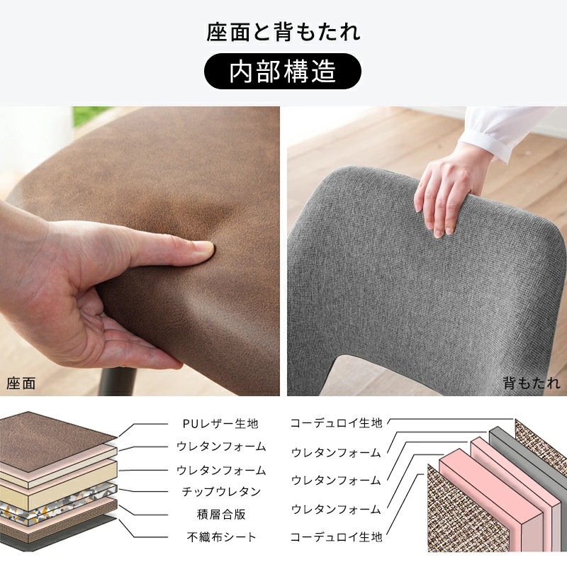 キズや汚れに強い ダイニングテーブルセット ジュピター 140cm 5点セット 4人掛け