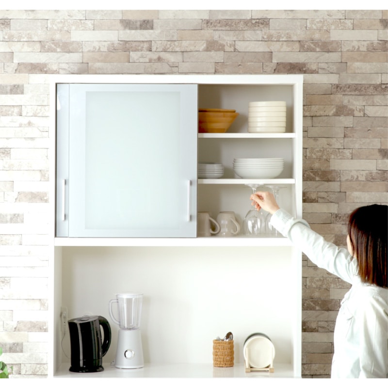 日本製 食器棚 ピット 1200レンジボード