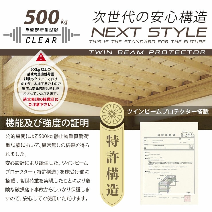 ロフトベッド ベース シングル ロータイプ