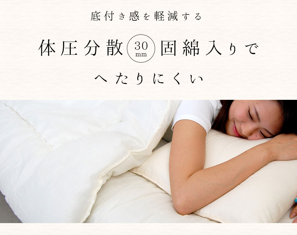 日本製 【敷布団】(固綿入り) ダブルロング