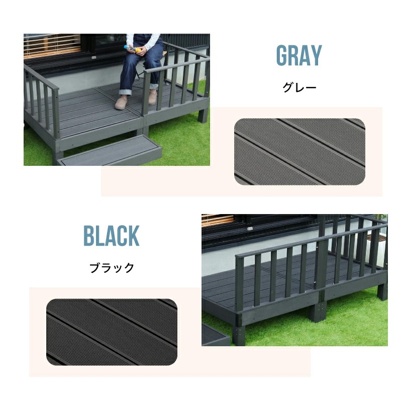 耐候性のある人工木製 ウッドデッキ