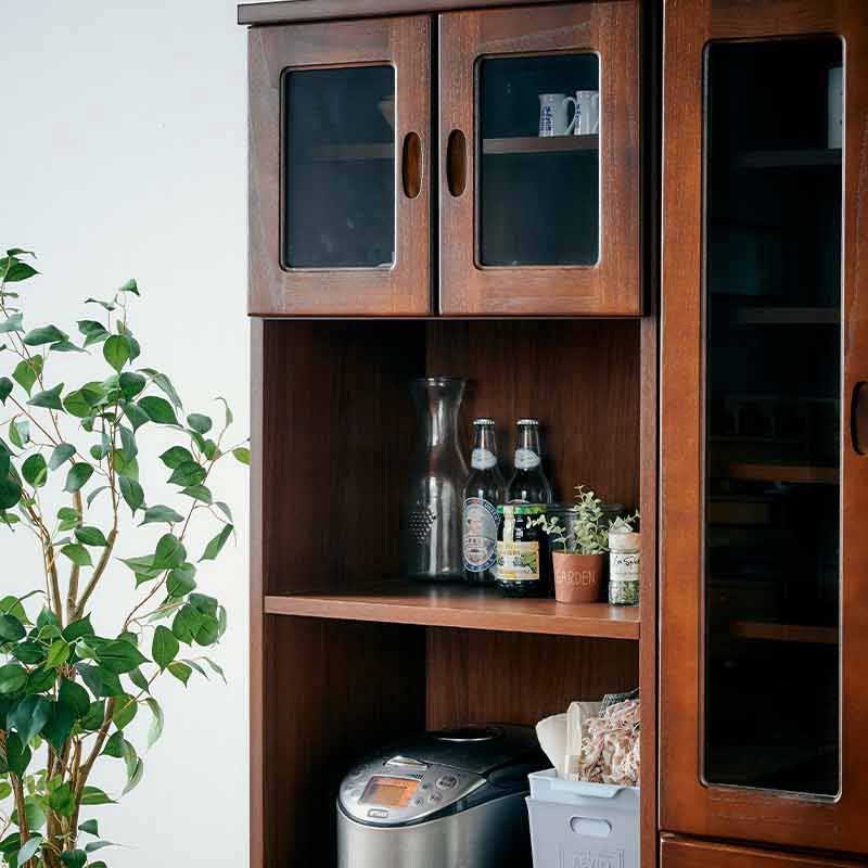 セレイア 収納 国産 食器棚 幅60 レンジ 完成品 キッチンボード