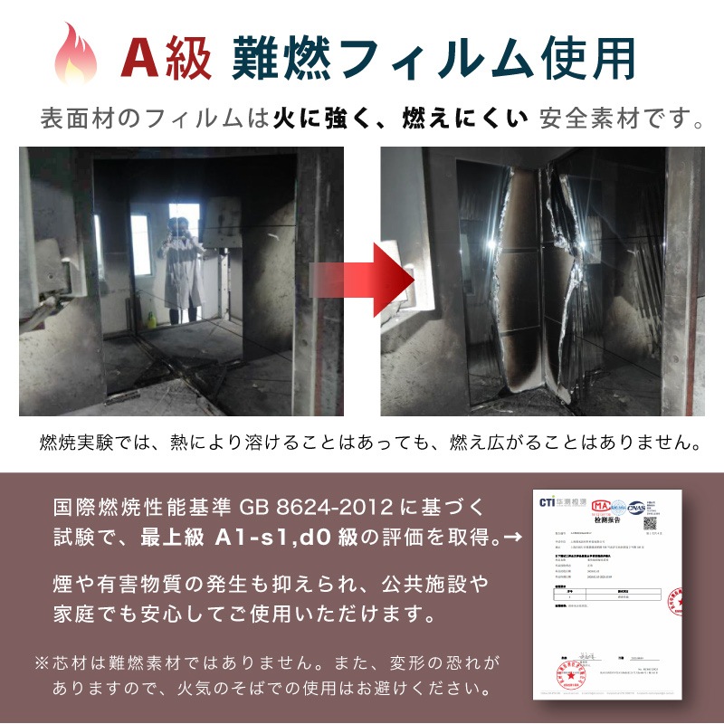 超軽量 割れないミラー Refsafe 壁掛けミラー 立て掛けミラー 姿見 全身鏡