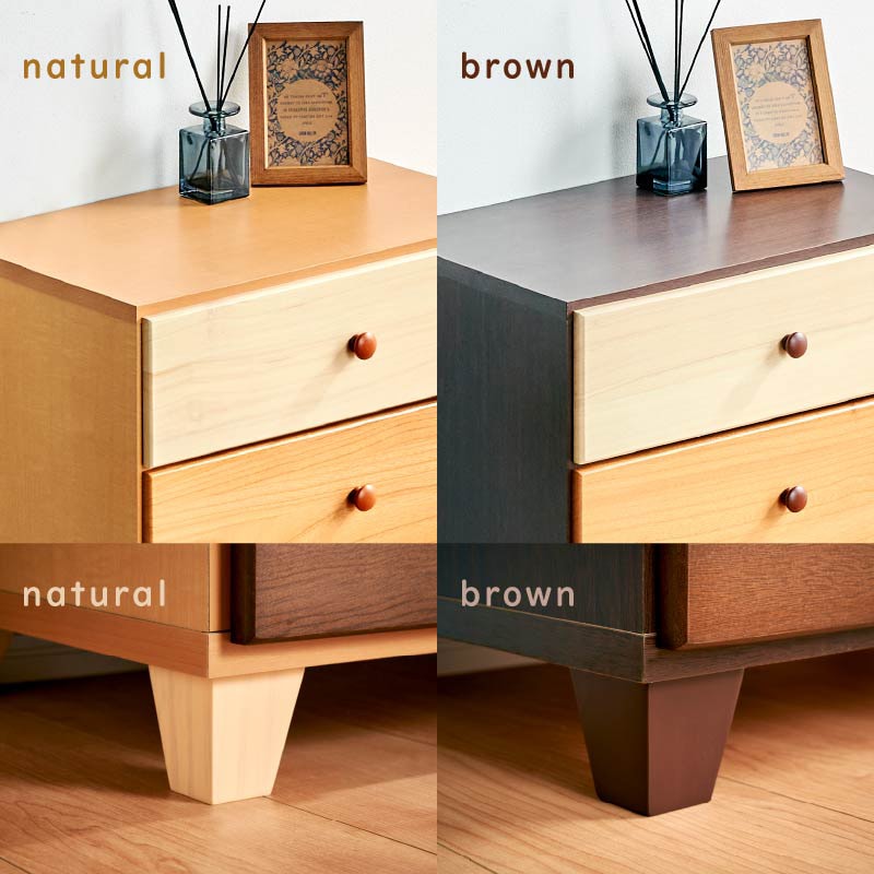 チョイス 90ローチェスト 4段 ミックスウッドのローチェスト