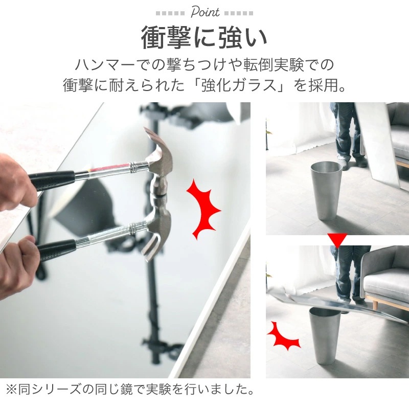オルカ しずく型 壁掛けミラー 幅57×高89