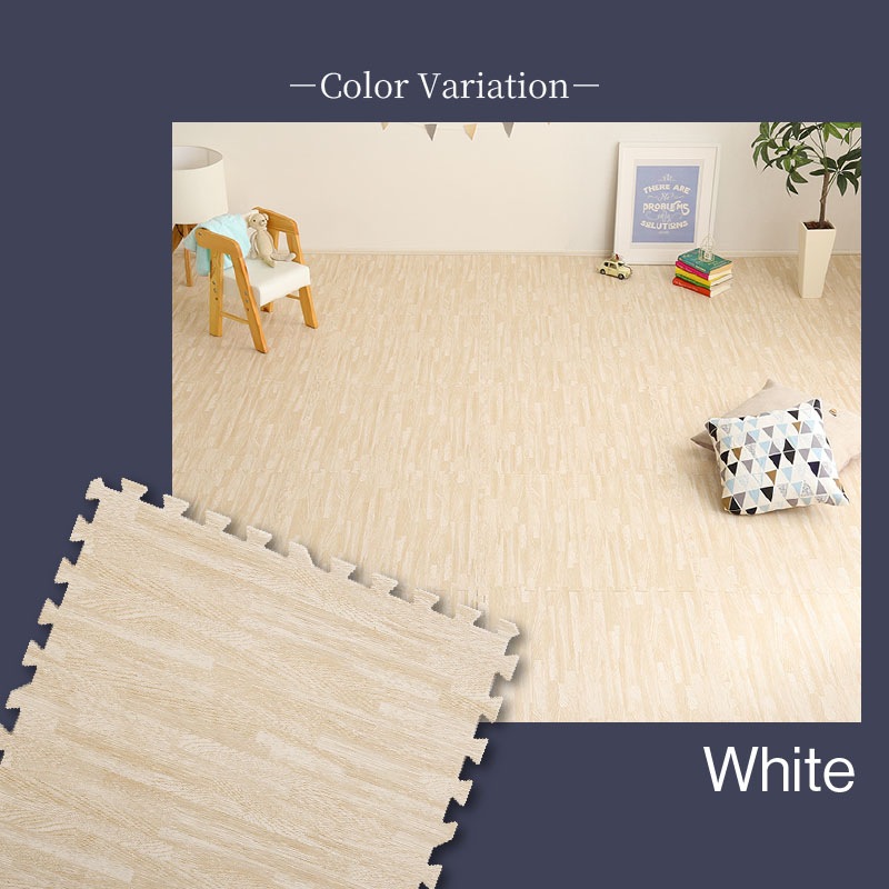 木目調 ジョイントマット 木目柄 超大判 特大 60cm×60cm 16枚組 1cm厚 極厚 防音