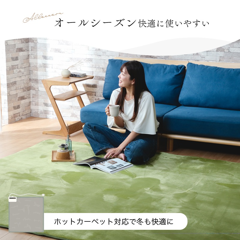 低反発マイクロファイバーラグ 厚み20mm 130×185 185×185 200×250 200×300
