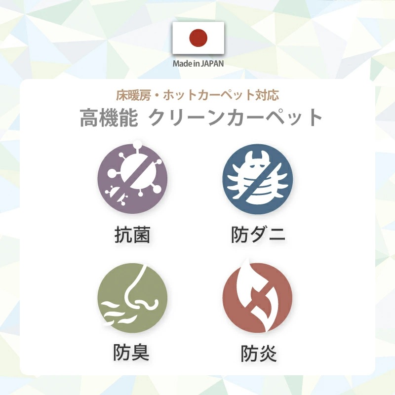 帖物カーペット 防炎 4.5畳 6畳 8畳 防炎 抗菌 防ダニ 日本製 261×261cm 261×352cm 352×352cm