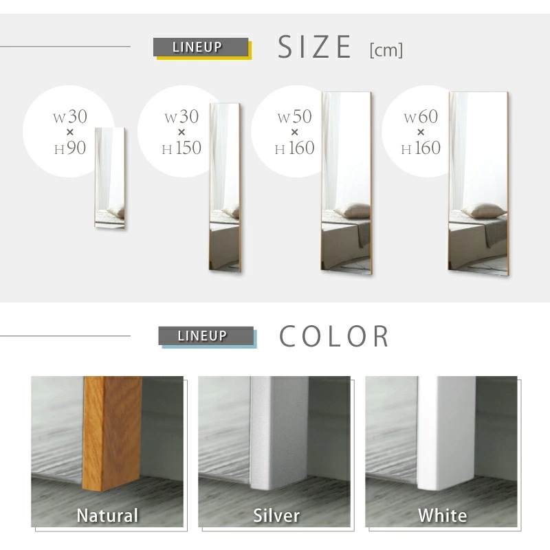 Refsafe 割れない鏡 超軽量 強力 マグネット付き ミラー マグネットミラー