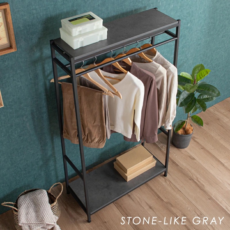 トレス ハンガーラック 幅84 木目調