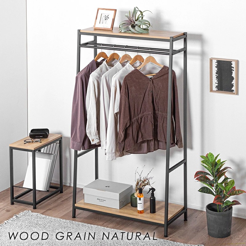 トレス ハンガーラック 幅84 木目調