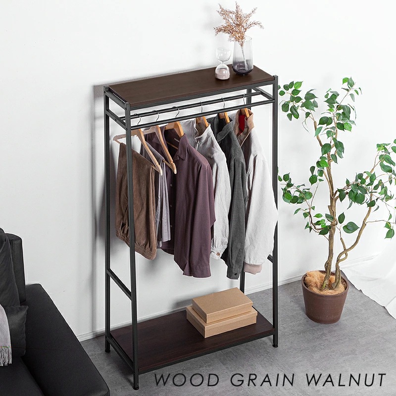 トレス ハンガーラック 幅84 木目調