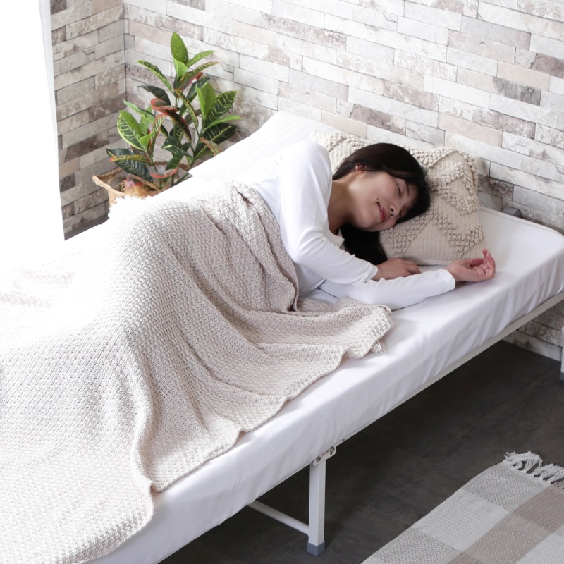 キャスター付き 折りたたみスノコベッドラクネル | ベッド,シングル