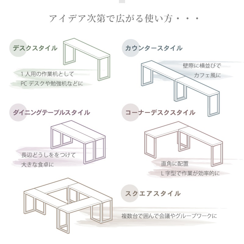 ジュピター クライド スリムテーブル 単品 140 180 細長いテーブル