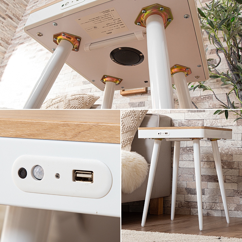 ワイヤレス充電機能付きサイドテーブル ワイヤレス充電対応