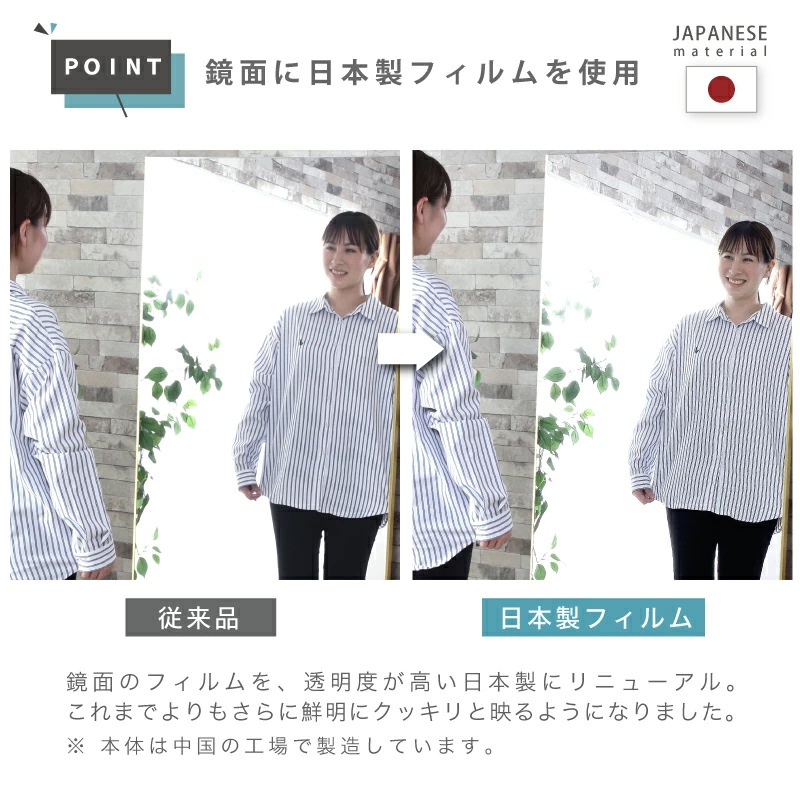 超軽量 割れないミラー Refsafe スタンド