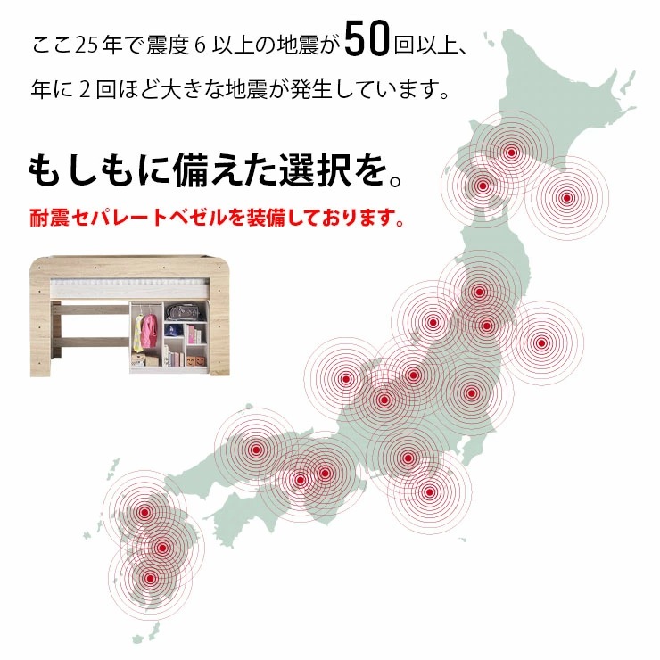 ロフトベッド ハニー＋90wardrobe＋薄型COZY1枚 | ベッド,ロフトベッド