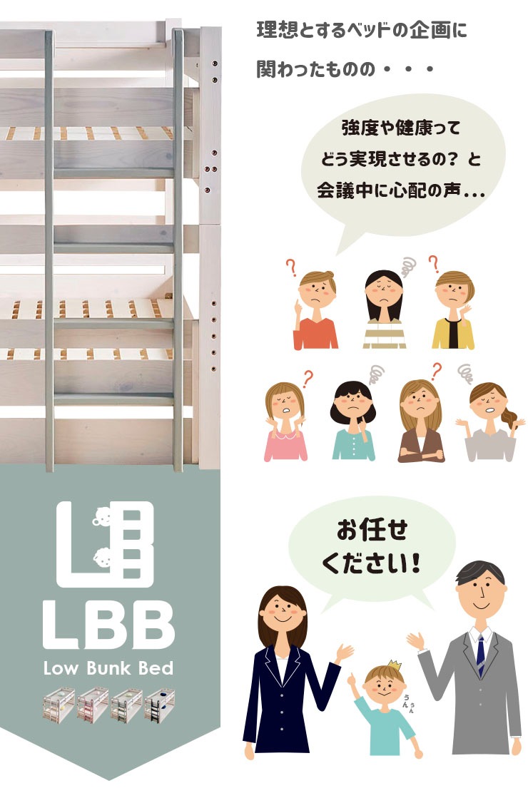 2段ベッド LBB+薄型COZY 2枚
