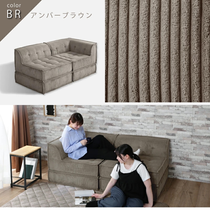 Norris ノリス システムフロアソファ 2点セット アンバーブラウン 新品 ノリス フロアソフ フロアソファ セット 単品 フロアソファー