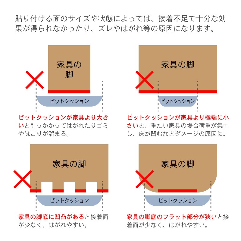 透明 滑り止め シール 30mm 4個入 すべり止め クッション ソファ用 家具