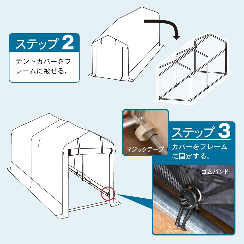 サイクルハウス 自転車置き 2台 簡易ガレージ 雨よけ 日よけ UVカット 家庭用 自宅 屋外 駐輪場 自転車置き場 アウトドア ガーデン シンプル 庭 収納 倉庫 小屋
