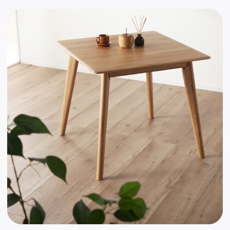 ホワイトオーク無垢材 ジャーニー 80テーブル3点セット