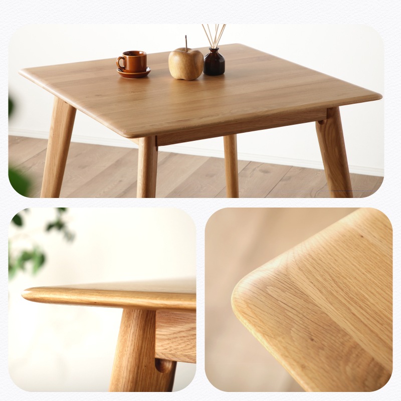 ホワイトオーク無垢材 ジャーニー 80テーブル3点セット