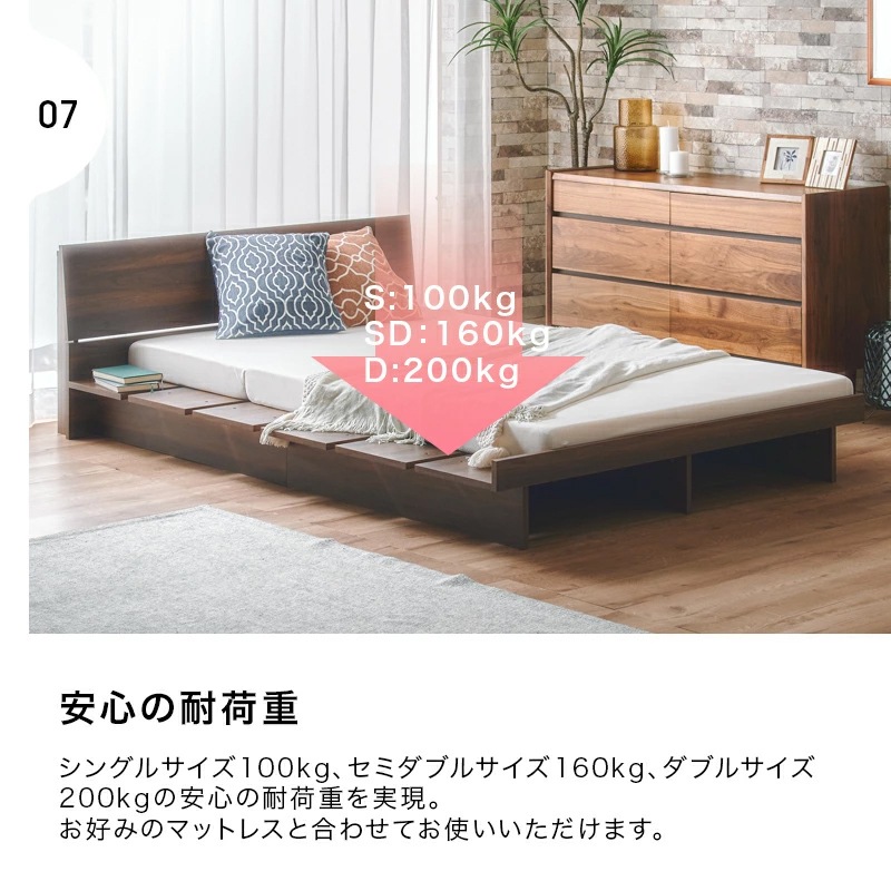 ボードベッド ヴァルト ベッド単品 シングル セミダブル ダブル