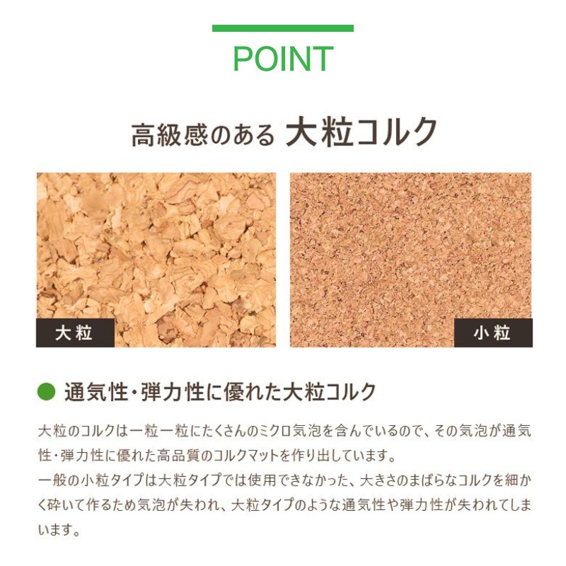 ジョイントマットコルク 0.8cm厚 2cm厚 3畳 から 8畳 用