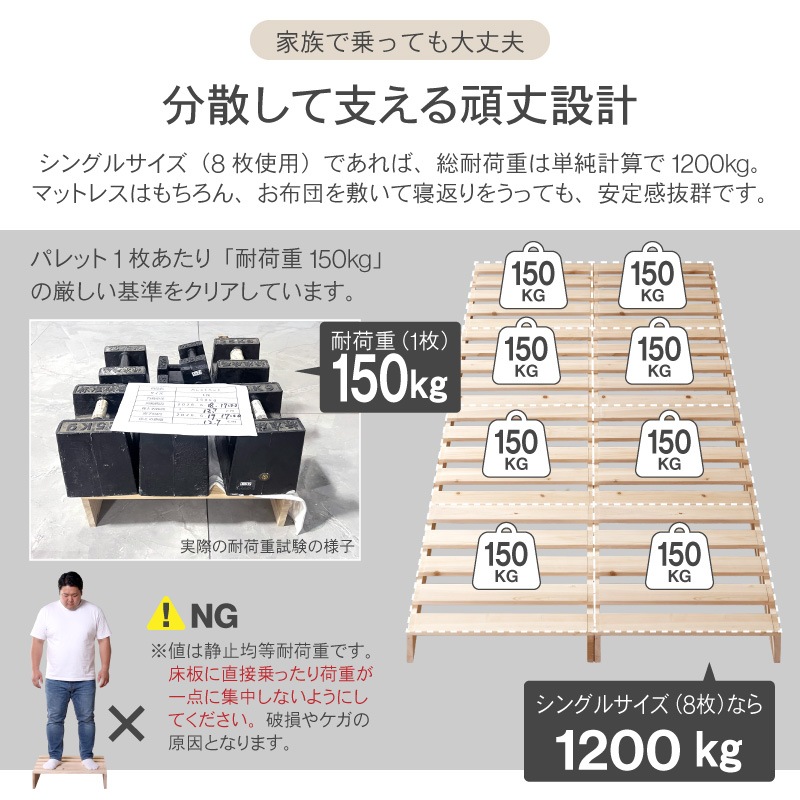 パレットベッド お掃除ロボ対応 天然木 杉材 16枚 シングルベッド セミダブルベッド ダブルベッド クイーンベッド シングル セミダブル ダブル クイーン すのこベッド ベッド ベッドフレーム ローベッド すのこ