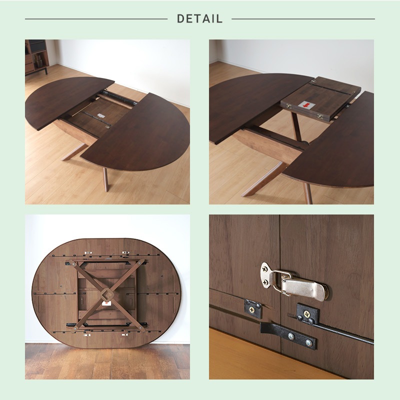 リトレ 120伸長式丸テーブル ダイニングテーブル