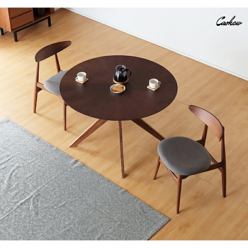 カシュー110 丸 ダイニング 3点セット ダイニングテーブルセット