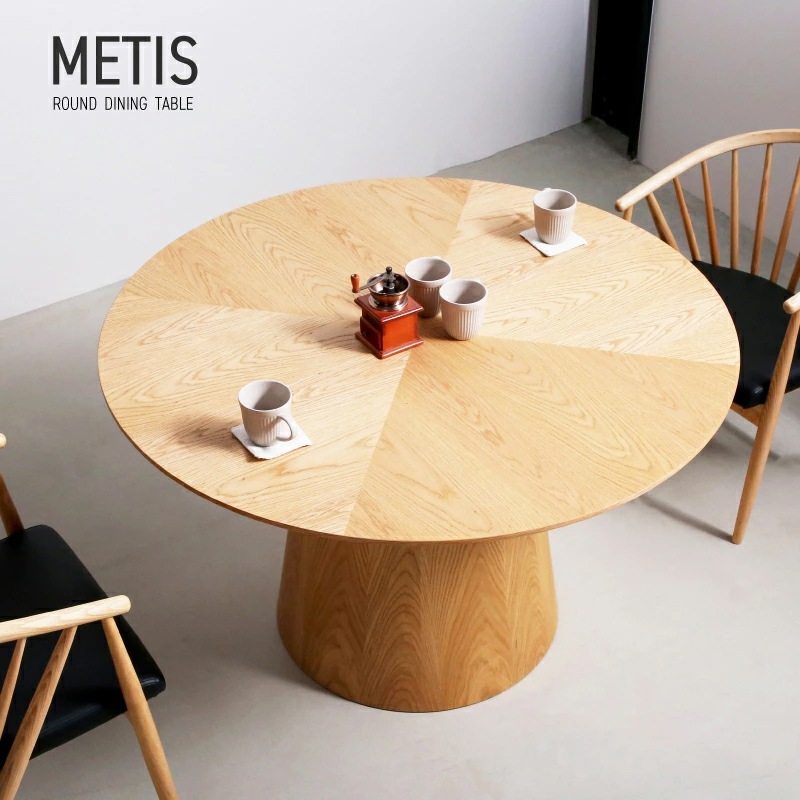 メティス 矢貼 120丸テーブル 円形 ダイニングテーブル 幅120cm