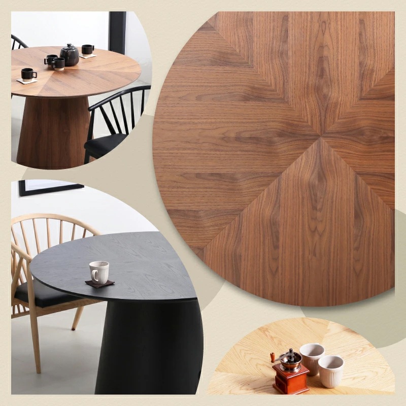 メティス 矢貼 120丸テーブル 円形 ダイニングテーブル 幅120cm