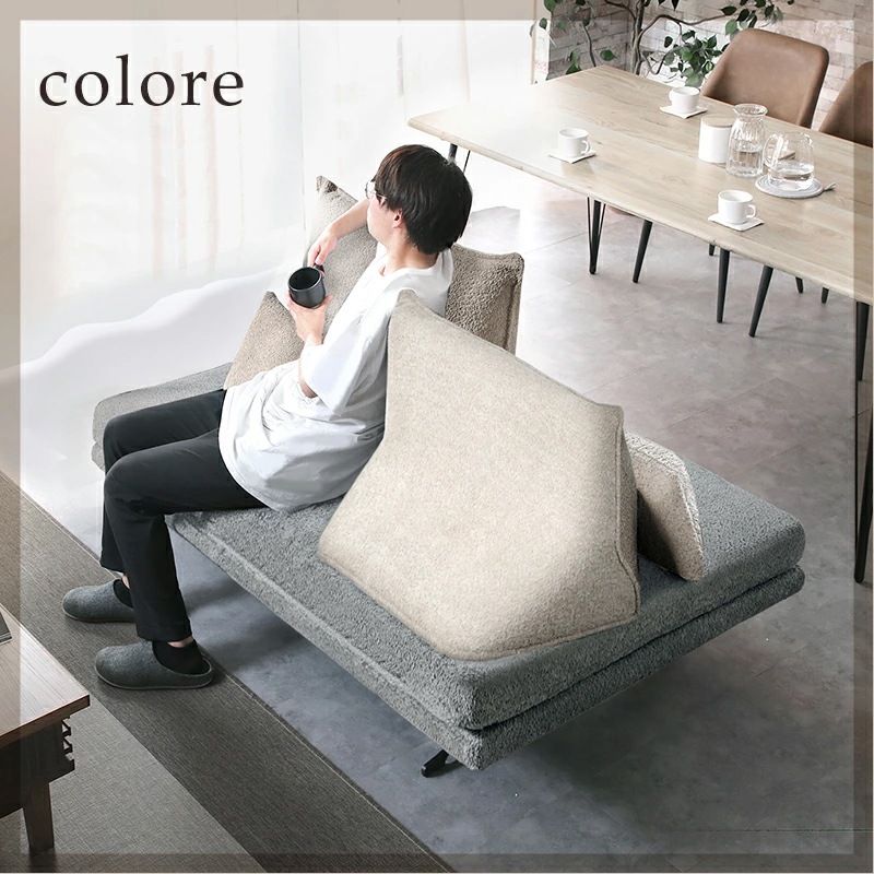 コロレ(ブークレー)2Pソファ＋背クッションセット