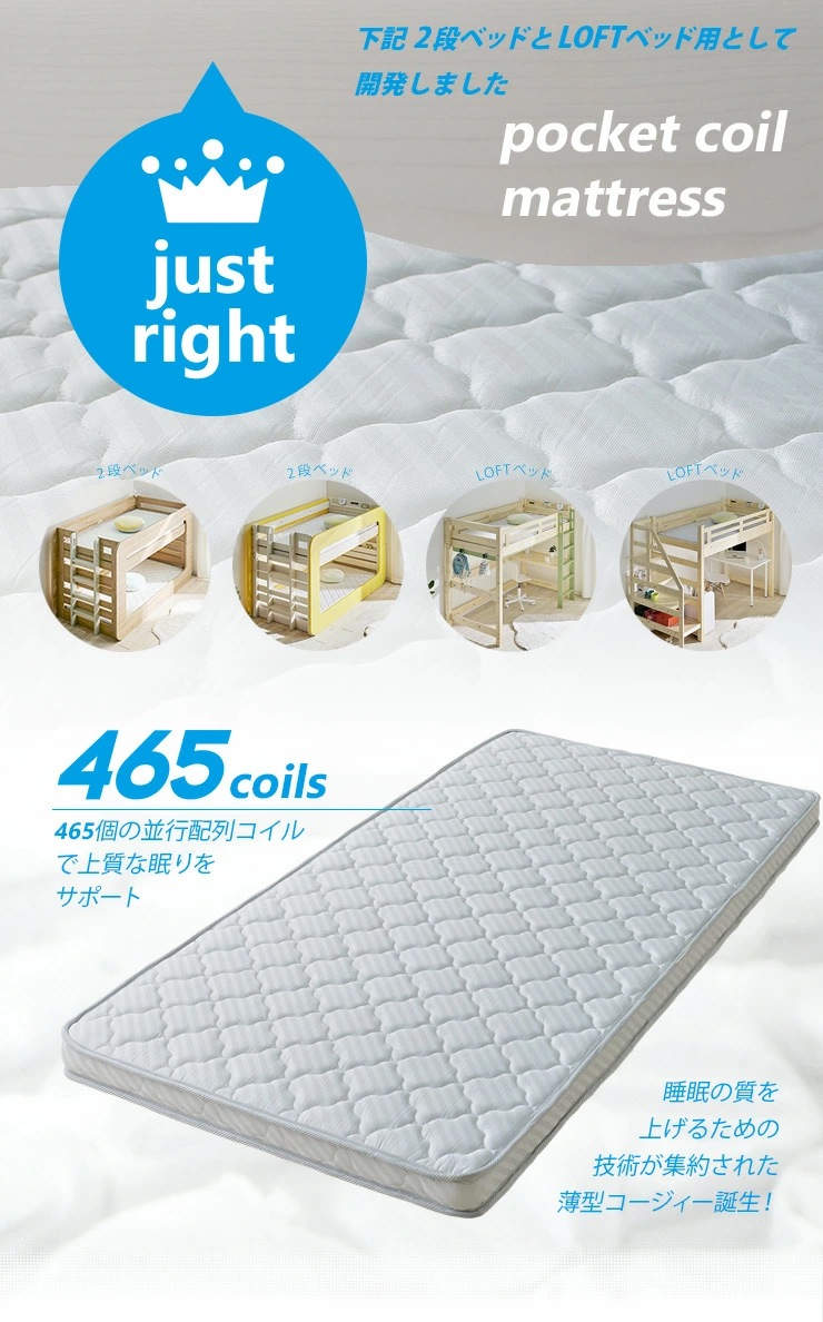 2段ベッド コロニー+薄型COZY 2枚