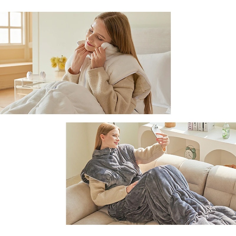 着る毛布 ルームウェア パジャマ レディース メンズ もこもこ 毛布 かわいい ナイトウェア ブランケット シャトン