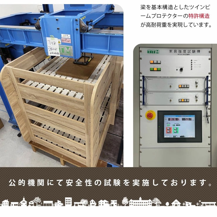 2段ベッド ラウンディ+薄型COZY 2枚 ロータイプ マットレスセット 耐荷重500kg