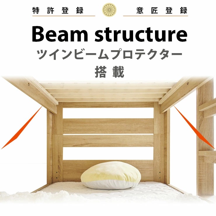 2段ベッド ラウンディ+薄型COZY 2枚 ロータイプ マットレスセット 耐荷重500kg