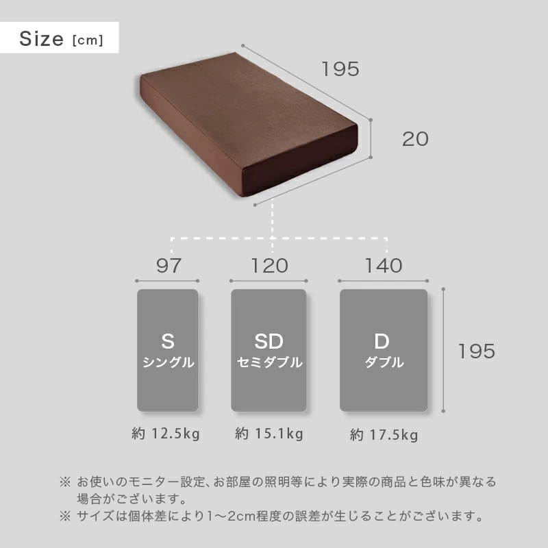 ウレタンマットレス一枚もの 30D シングル セミダブル ダブル