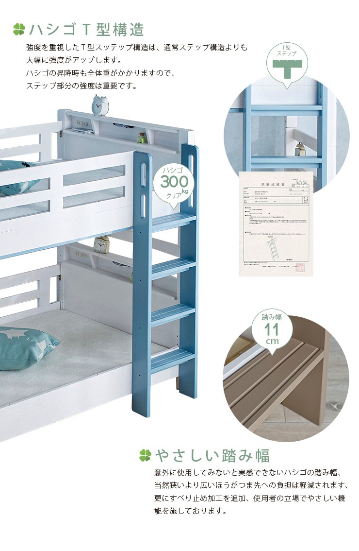 2段ベッド プロヴァンス+薄型COZY 2枚