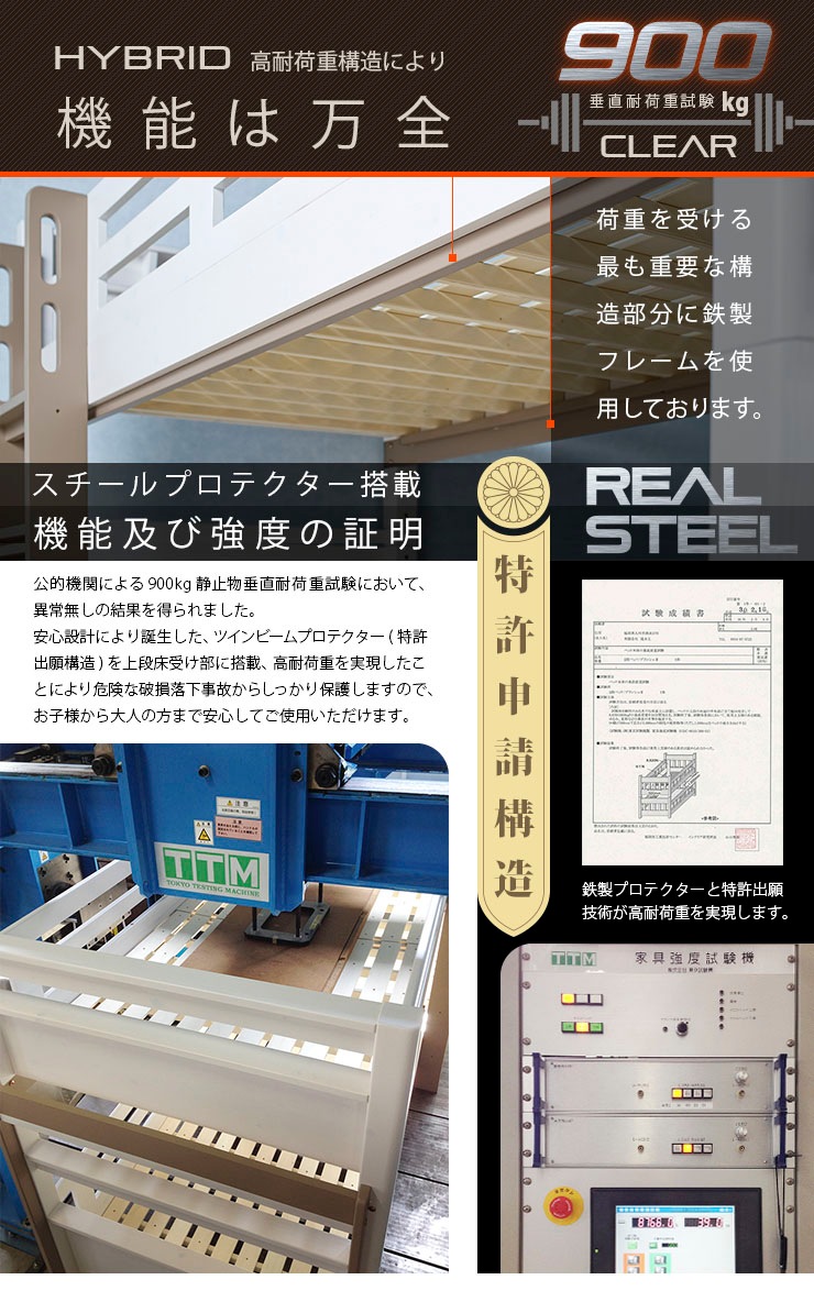2段ベッド プロヴァンス+薄型COZY 2枚
