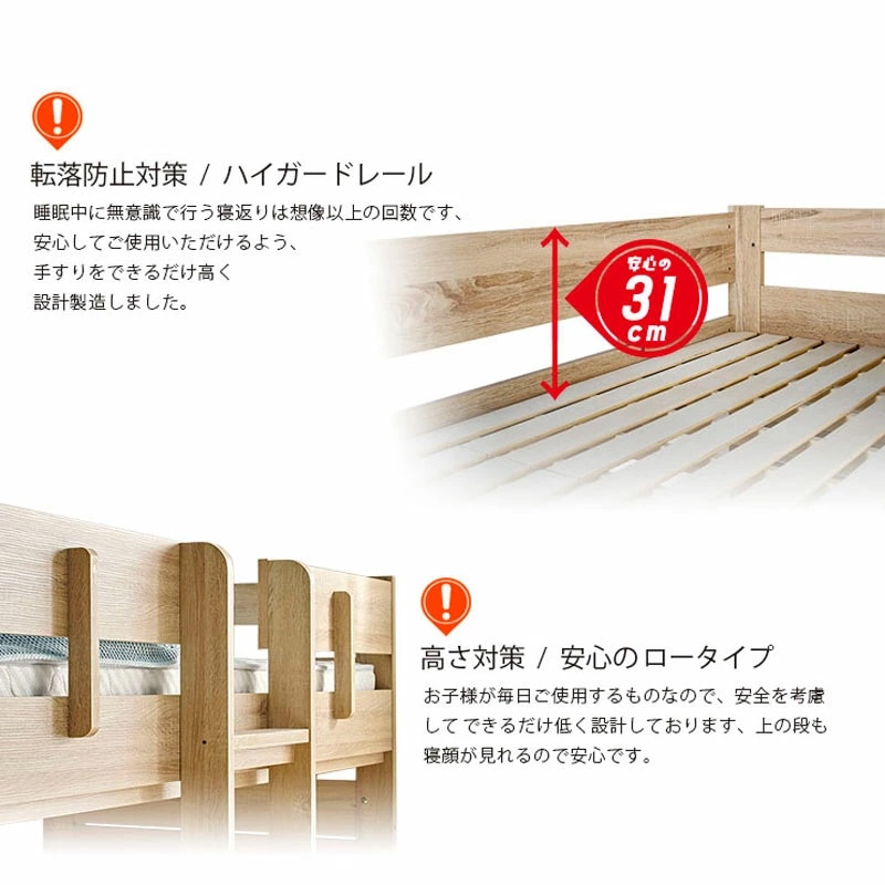 2段ベッド アクシス+薄型COZY 2枚