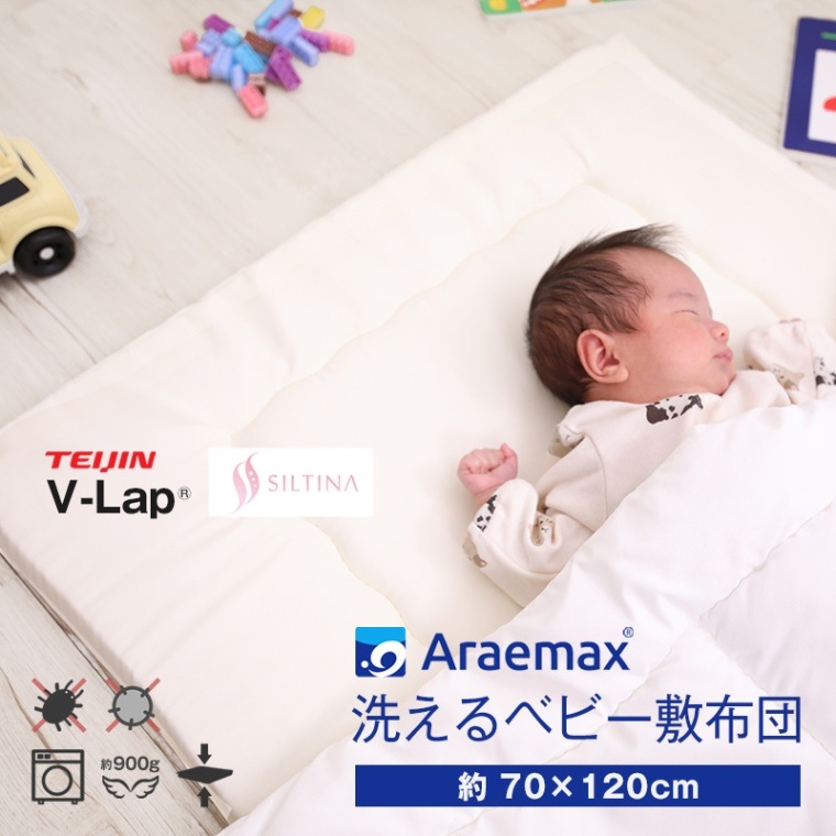 テイジンV-Lapブイラップ 洗える敷布団ベビーサイズ（70×120cm