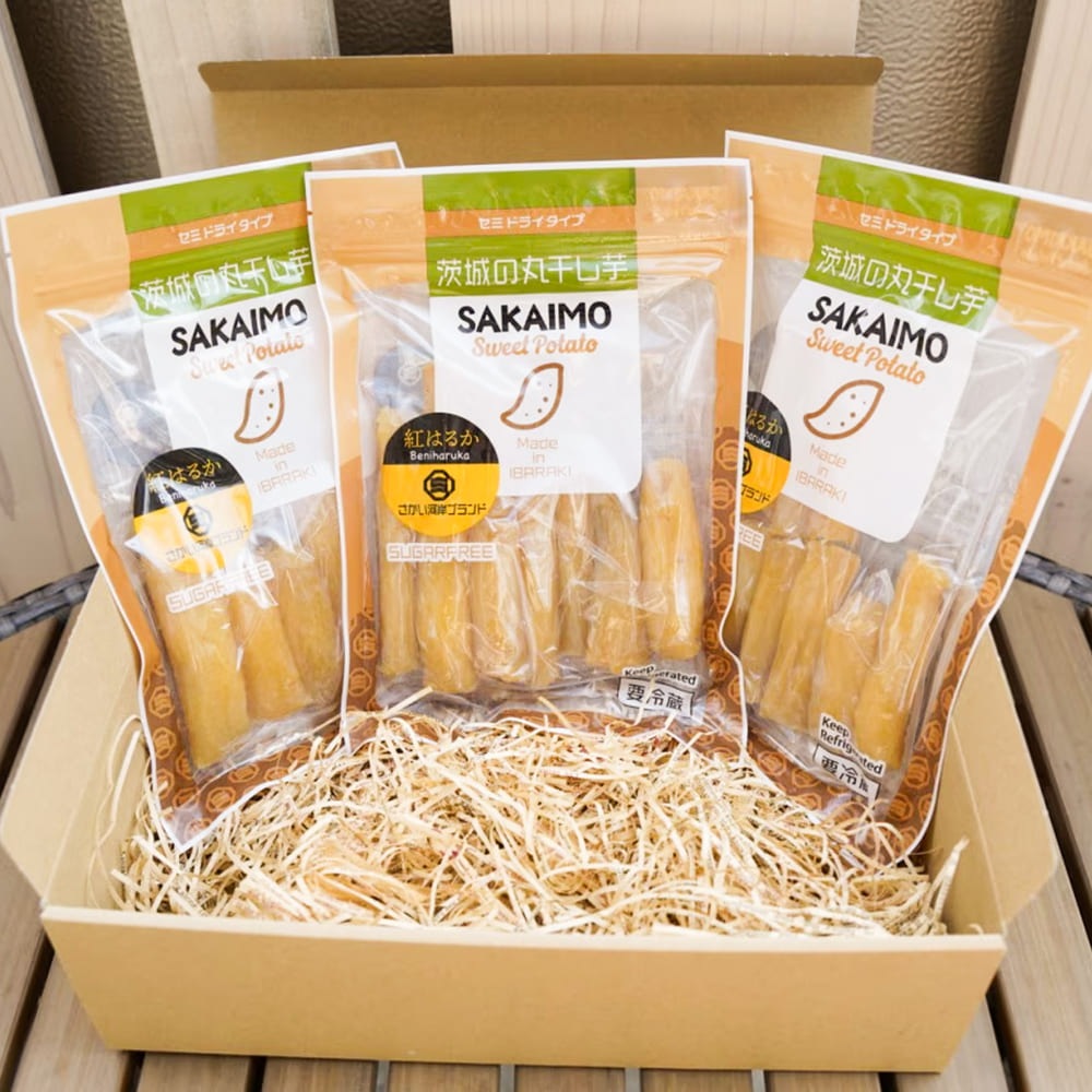 【境町オリジナル】干し芋 丸干し 3点セット（ギフトボックスつき）茨城県産紅はるか使用 SAKAIMO