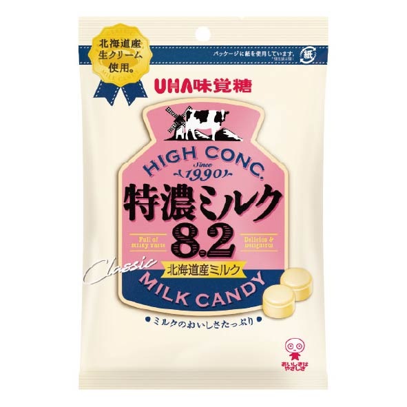 UHA味覚糖 特濃ミルク8.2袋 北海道産ミルク 88g×6個