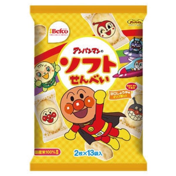 栗山米菓　アンパンマンのソフトせんべい　２６枚×１２袋