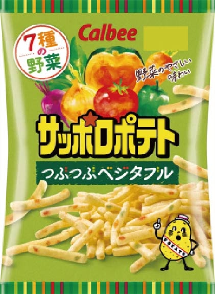 カルビー　サッポロポテト　つぶつぶベジタブル味　７２ｇ×１２個