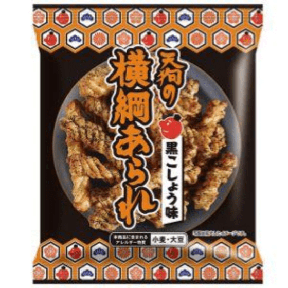 【定番商品】横綱あられ黒胡椒　